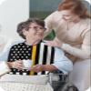 Kewadony Adult Bibs for Elderly Women - Thin Golden Line Flag Waterproof Dining Clothing Protectors with Crumb Catcher for Eating/Feeding, American Flag Gold Stripes Terry Cloth Bib Machine Washable view 3
