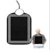 Adult Bibs for Elderly Women - Black Waterproof Dining Clothing Protectors with Crumb Catcher for Eating/Feeding, Greek Key Pattern Geometric Terry Cloth Bib Machine Washable view 1