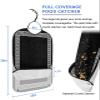 Adult Bibs for Elderly Women - Black Waterproof Dining Clothing Protectors with Crumb Catcher for Eating/Feeding, Greek Key Pattern Geometric Terry Cloth Bib Machine Washable view 2