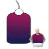 Kewadony Adult Bibs for Elderly Women - Wine Red Purple Ombre Waterproof Dining Clothing Protectors with Crumb Catcher for Eating/Feeding, Red Color Gradient Terry Cloth Bib Machine Washable view 1