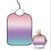 Kewadony Adult Bibs for Elderly Women - Pink Purple Ombre Waterproof Dining Clothing Protectors with Crumb Catcher for Eating/Feeding, Colorful Violet Gradient Terry Cloth Bib Machine Washable view 1
