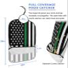 Kewadony Adult Bibs for Elderly Women - Thin Green Line Flag Waterproof Dining Clothing Protectors with Crumb Catcher for Eating/Feeding, American Flag Green Stripes Terry Cloth Bib Machine Washable view 2