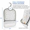 Kewadony Adult Bibs for Elderly Women - Spring Florals Waterproof Dining Clothing Protectors with Crumb Catcher for Eating/Feeding, Farmhouse Summer Florals Terry Cloth Bib Machine Washable view 2