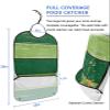 Kewadony Adult Bibs for Elderly Women - Green Barn Wood Waterproof Dining Clothing Protectors with Crumb Catcher for Eating/Feeding, Light Dark Green Wooden Board Terry Cloth Bib Machine Washable view 2