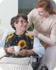 Kewadony Adult Bibs for Elderly Women - Rustic Sunflower Waterproof Dining Clothing Protectors with Crumb Catcher for Eating/Feeding, Black Farmhouse Yellow Florals My Sunshine Terry Cloth Bib view 3