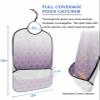 Kewadony Adult Bibs for Elderly Women - Purple Ombre Moroccan Waterproof Dining Clothing Protectors with Crumb Catcher for Eating/Feeding, Geometric Simple Line Terry Cloth Bib Machine Washable view 2