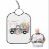 Kewadony Adult Bibs for Elderly Women - Easter Truck Waterproof Dining Clothing Protectors with Crumb Catcher for Eating/Feeding, Spring Easter Eggs Butterflies Terry Cloth Bib Machine Washable view 1