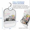 Kewadony Adult Bibs for Elderly Women - Easter Truck Waterproof Dining Clothing Protectors with Crumb Catcher for Eating/Feeding, Spring Easter Eggs Butterflies Terry Cloth Bib Machine Washable view 2