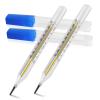 & Clinical Glass Thermometer for Underarm 2PCS - Classic Non Digital Thermometer for Adults - Accurate Easy Reading by HARIKA LIFE view 1