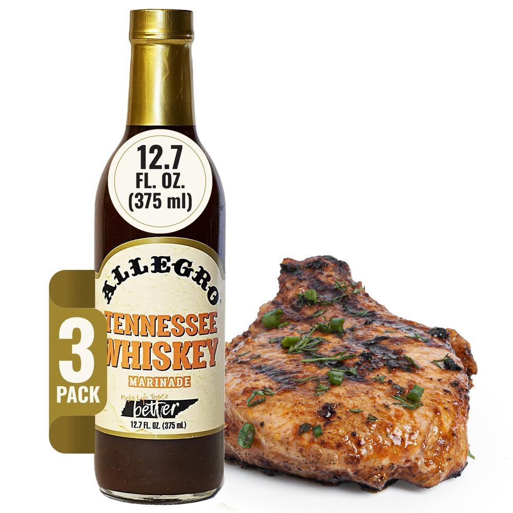 ALLEGRO - The Marinate Everything Marinades | Perfect Marinades for Meat & Veggies | Marinade for Grilling, Roasting & Cooking | Kosher & Gluten Free | 12.7 Oz (Pack of 3) - Tennessee Whiskey