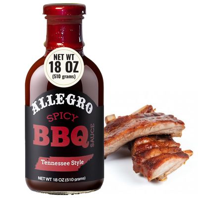 ALLEGRO - The Marinate Everything Marinades | Barbecue Sauce for Chicken, Pork, Ribs & Burgers | BBQ Sauce for Grilling, Dipping & Cooking | Kosher & Gluten Free | 18 Oz (Pack of 1) - Spicy