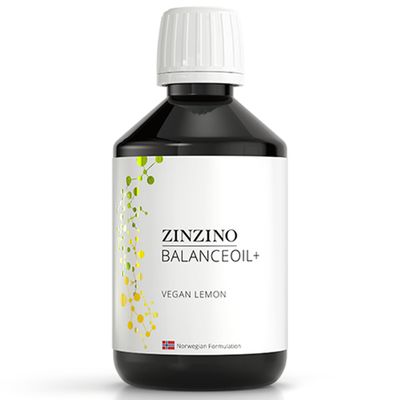 Zinzino - BalanceOil+ Vegan Lemon, Synergistic Blend with Marine Micro-Algae, Olive Oil, Ahiflower Seed Oil, Vegan Vitamin D3-300 ml