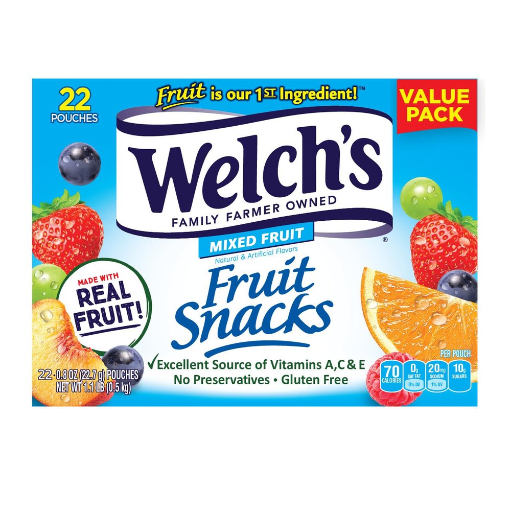 0.8 oz WELCH'S Fruit Snacks Mixed Fruit 22ct