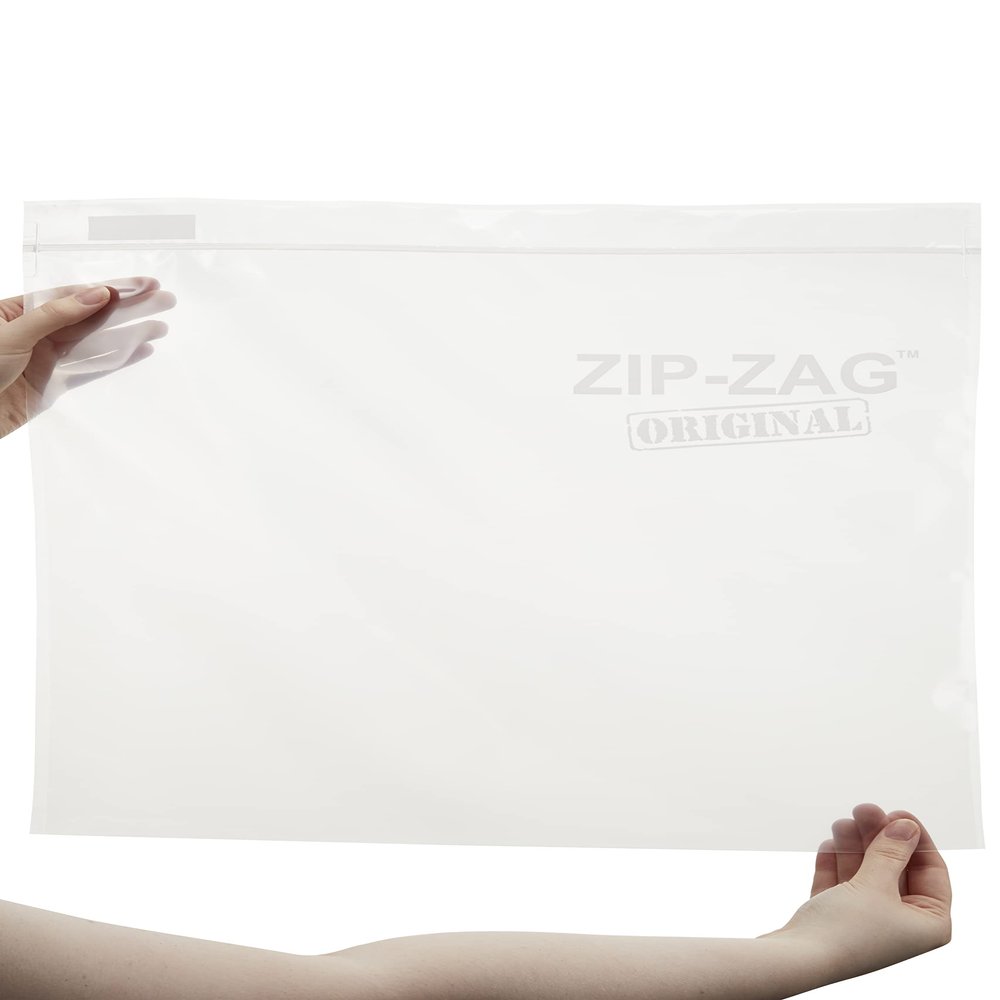 Zip Zag Two Pound Bags - 10 Pack - Reusable, Resealable, UV Protected, Food Grade, Storage Bags, Keep Smells In!