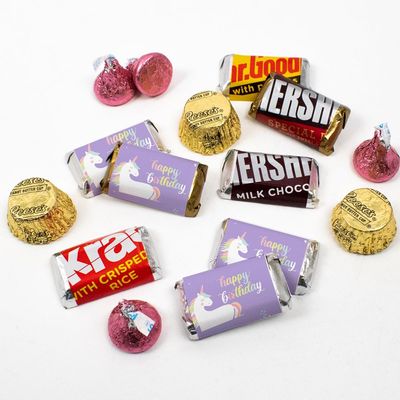 110 pcs Unicorn Kid's Birthday Candy Party Favors Chocolate Kit (1.62 lb, Approx. 110 Pcs) - By Just Candy