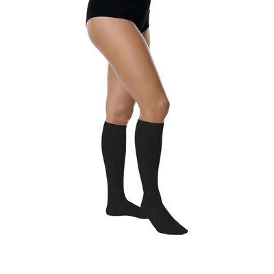 Juzo Basic 15-20 mmHg Compression Stockings, Knee High, Closed Toe | Compression Socks for Women/ Men for Tired, Aching or Swollen Legs, Minor Varicosities | Black, X-Large