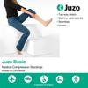 Juzo Basic 15-20 mmHg Compression Stockings, Knee High, Closed Toe | Compression Socks for Women/ Men for Tired, Aching or Swollen Legs, Minor Varicosities | Black, X-Large view 2
