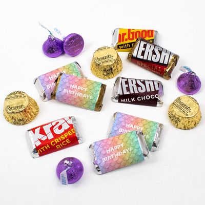 200 pcs Mermaid Kid's Birthday Candy Party Favors Chocolate Kit (3 lb, Approx. 200 Pcs) - By Just Candy