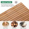 HDYZJQ Raised Wood Shower Mats for Showers Anti Slip for Elderly Large, 16 20 24 28 32 36 Inch Long Heavy Teak Bath Mats for Bathroom Floor/Outside Tub, Quick Dry(28x32x1.2in(70x80x3.2cm)) view 4