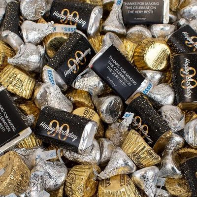 1.62 lbs 90th Birthday Candy Chocolate Mix Party Favors for Guests (Approx. 110 pcs)