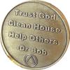 2 Year AA Medallion Trust God Clean House Help Others Sobriety Chip view 2