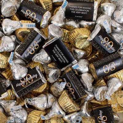 1.62 lbs 80th Birthday Candy Chocolate Mix Party Favors for Guests (Approx. 110 pcs)