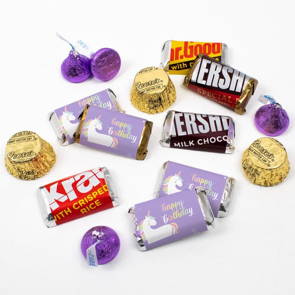 200 pcs Unicorn Kid's Birthday Candy Party Favors Chocolate Kit (3 lb, Approx. 200 Pcs) - By Just Candy