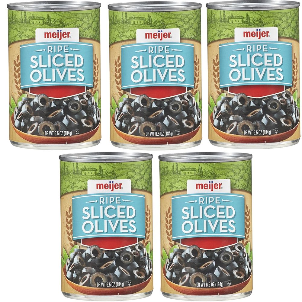 Pack Of 5 Ripe Sliced Olives, 6.5 oz.