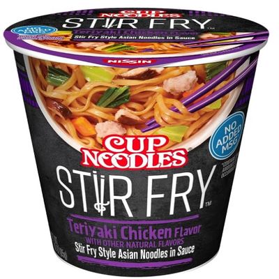 Cup Noodles Stir Fry Noodles in Sauce + King Combo QR code (Teryiaki Chicken (12 count.))