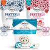 Hayden Valley Foods Yogurt Flavored Covered Pretzel Variety Pack | 5 oz Bags (Pack of 3) | Raspberry, Blueberry and Vanilla | Gourmet Naturally Flavored Pink, Blue and White Pretzels view 1