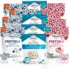 Hayden Valley Foods Yogurt Flavored Covered Pretzel Variety Pack | 5 oz Bags (Pack of 12) | Raspberry, Blueberry and Vanilla | Gourmet Naturally Flavored Pink, Blue and White Pretzels view 1