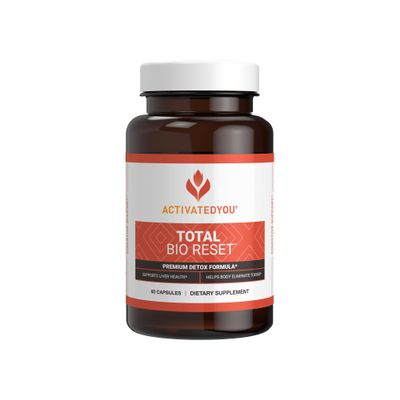 ACTIVATEDYOU Total Bio Reset- Detox Formula for Cleansing & Flushing Digestive System for Radiant Skin & Sustained Energy w/Chlorella, Kiwi Fruit, and Dandelion Root (60 Capsules)