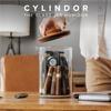 CASE ELEGANCE - Cylindor Humidor - Tupperdor Air-Tight Glass Jar, Acacia Wood Lid, Digital Hygrometer, Spanish Cedar, Divider System, and Starter Humidity Pack - Holds 25-35 Cigars view 2