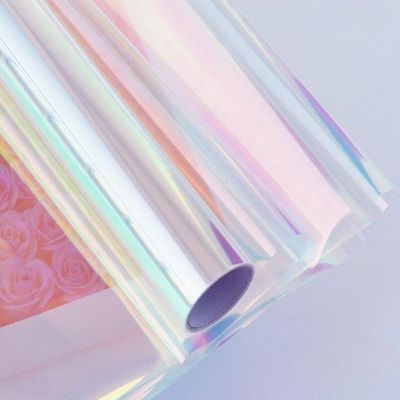 Flower Bee Floral Supply Cellophane Wrap Transparent, Iridescent or Victorian Lace Rolls Choose Colors Choose length 20-40 Inch Choose Feet 25-100 -30 Inch, Clear Iridescent