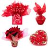 Flower Bee Floral Supply Cellophane Wrap Transparent, Iridescent or Victorian Lace Rolls Choose Colors Choose length 20, 24, 30, 40 Inch Choose Feet 25-100. 40 Inch, Ruby Red view 3