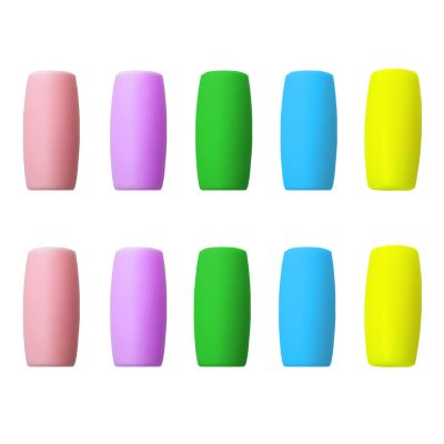 Silicone Straws Tips, Food Grade Straw Nozzles Protectors for Stainless Steel Metal Boba Bubble Tea Slushy Milkshakes Straws 0.5" 12mm 1/2 Inch Wide, Multicolored 10PCS