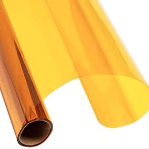 Flower Bee Floral Supply Cellophane Wrap Transparent, Iridescent or Victorian Lace Rolls Choose Colors Choose length 20, 24, 30, 40 Inch Choose Feet 25-100 40 Inch, Amber Yellow