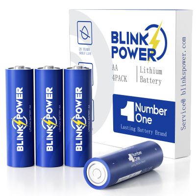 Blinkspower Lithium Batteries AA 4 Pack, No.1 Lasting, 1.5V
