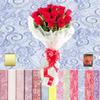 Flower Bee Floral Supply Cellophane Wrap Transparent, Iridescent or Victorian Lace Rolls Choose Colors Choose length 20, 24, 30, 40 Inch Choose Feet 25-100 20 Inch, LACE Lt Blue view 2