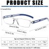 Viseng 3 pairs of reading glasses, blue light blocking glasses, computer reading glasses for men and women, fashionable rectangular one-piece glasses frame+1.0(Blue) view 2