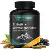 Shilajit for Men 1000mg & Ashwagandha Supplements 500mg (180 Capsules) - (20% Fulvic Acid Supplement) - Shilajit for Women view 1