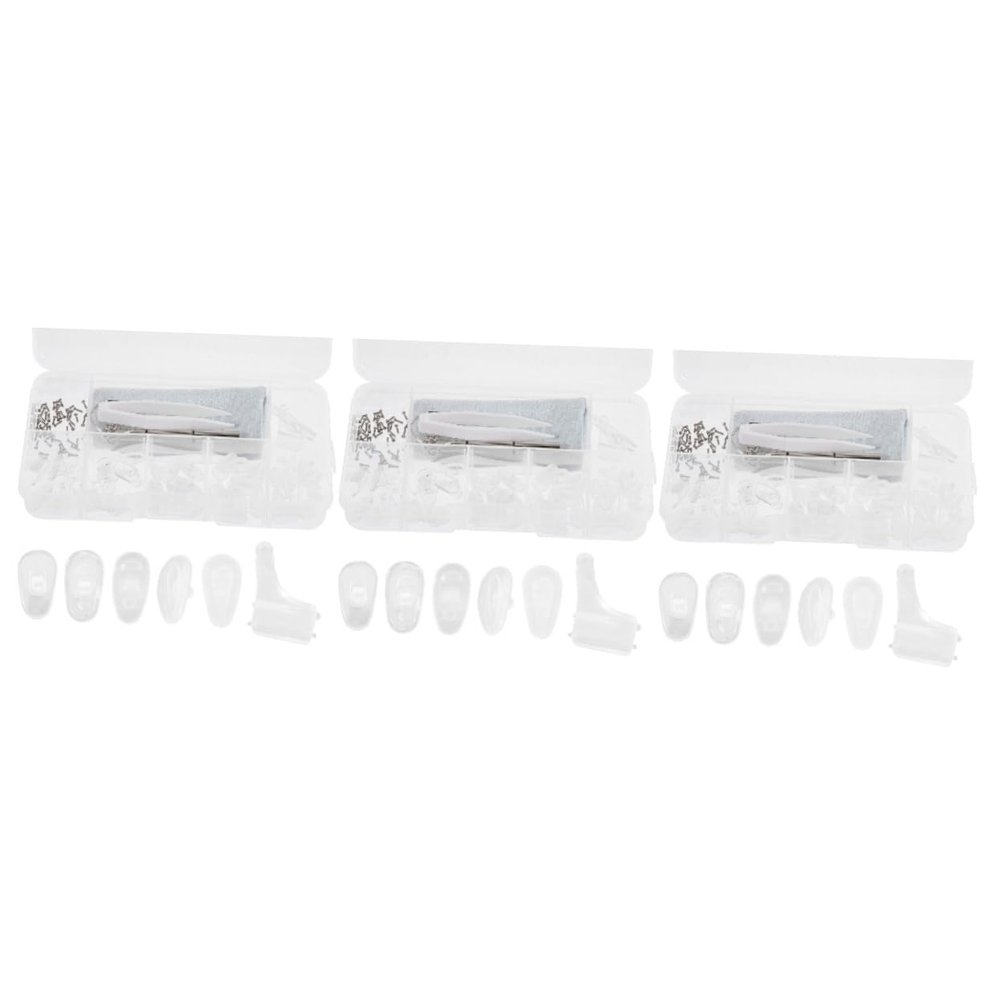 Healifty Glasses Nose Support Set Nonslip Nose Pads for Eyeglasses Comfortable Replacement Kit Screws and Screwdriver for Home Use Fit for Enhanced Stability