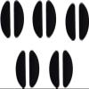 5 Pair Black Silicone Adhesive Eyeglass Nose Pads, Anti-Slip D-Type Eyeglass Nose Grips Nosepads for Eyeglass Glasses Sunglasses Eyeglass Repair Kits view 1