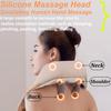 2023 Shiatsu Neck and Shoulder Massager with Soothing Heat, Electric Deep Tissue 3D Kneading Massage Pillow, Simulate Human Hand Grasping and Kneading, for Neck, Back, Shoulder, Foot, Leg, Orange view 4
