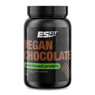 ES FIT Plant Based Protein | 2lbs | 20g of Protein | Post Workout Muscle Recovery | Tested and Certified (Vegan Chocolate)