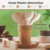 (100 Count) Disposable Wooden Spoons Set - Alternative to Plastic, Eco Friendly, Biodegradable, Compostable Cutlery Set - 100 Wood Spoons Disposable Set view 3