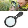 10X Handheld Magnifying Glass with LED Light  3.5 Inch Illuminated Magnifier for Reading, Stamp Collecting, Jewelry Inspection, Coin Grading, and Detailed Work view 4