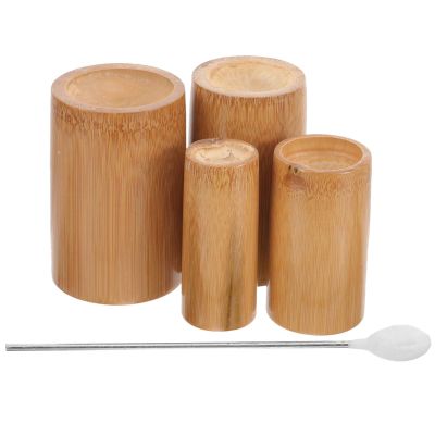 Healifty 1 Set Carbonized Bamboo Jar Cupping Beauty Salon Traditional Chinese Medicine Special Jar Cupping Device Bamboo Products Tube Body Tool Massage Accessories