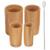 Healifty 1 Set Carbonized Bamboo Jar Cupping Beauty Salon Traditional Chinese Medicine Special Jar Cupping Device Bamboo Products Tube Body Tool Massage Accessories view 2