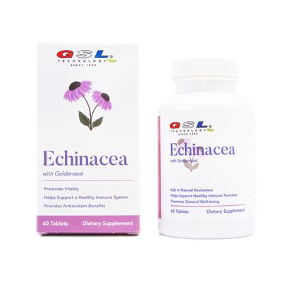 Echinacea with Goldenseal | 200 MG of Echinacea Extract Standarized to 4% Echinacosides | Supports a Healthy Immune System | Made in USA (60 Count)